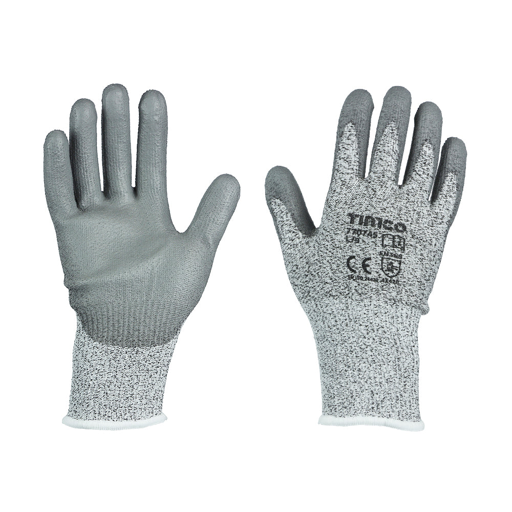 TIMCO High Cut PU Coated HPPE Fibre with Glass Fibre Gloves