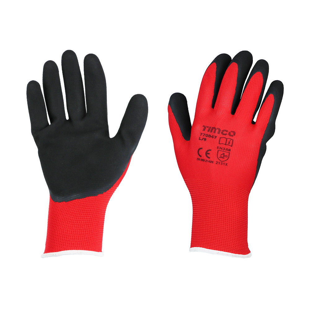 TIMCO Toughlight Grip Sandy Latex Coated Polyester Gloves