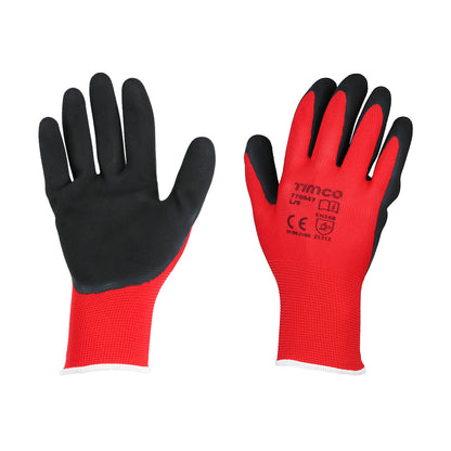 TIMCO Toughlight Grip Sandy Latex Coated Polyester Gloves