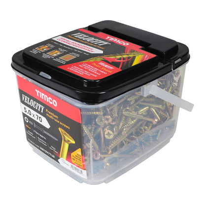 TIMCO Velocity Premium Multi-Use Countersunk Gold Woodscrews - TUB
