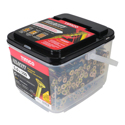 TIMCO Velocity Premium Multi-Use Countersunk Gold Woodscrews - TUB