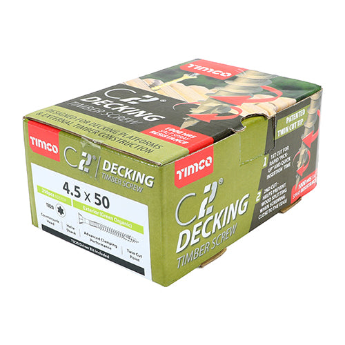 TIMCO C2 Deck-Fix Premium Countersunk Green Decking Screws