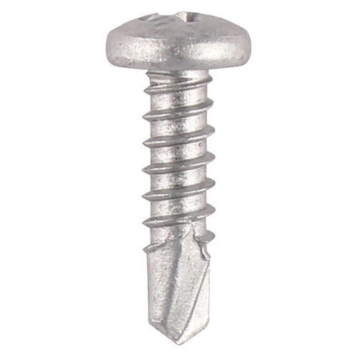 TIMCO Window Fabrication Screws Pan PH Self-Tapping Self-Drilling Point - Martensitic Stainless Steel & Silver Organic