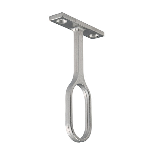 TIMCO Centre Bracket For Oval Tube - Polished Chrome