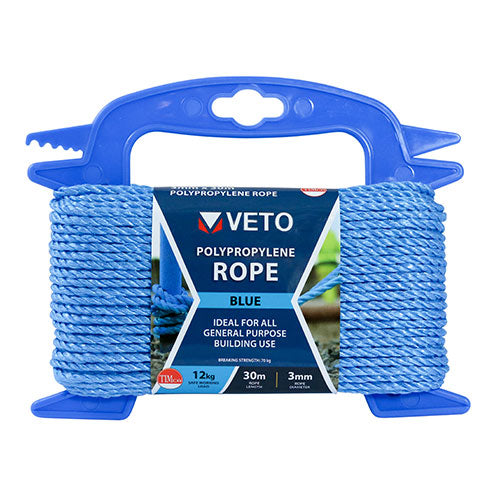 TIMCO Blue Polypropylene Rope on Winder