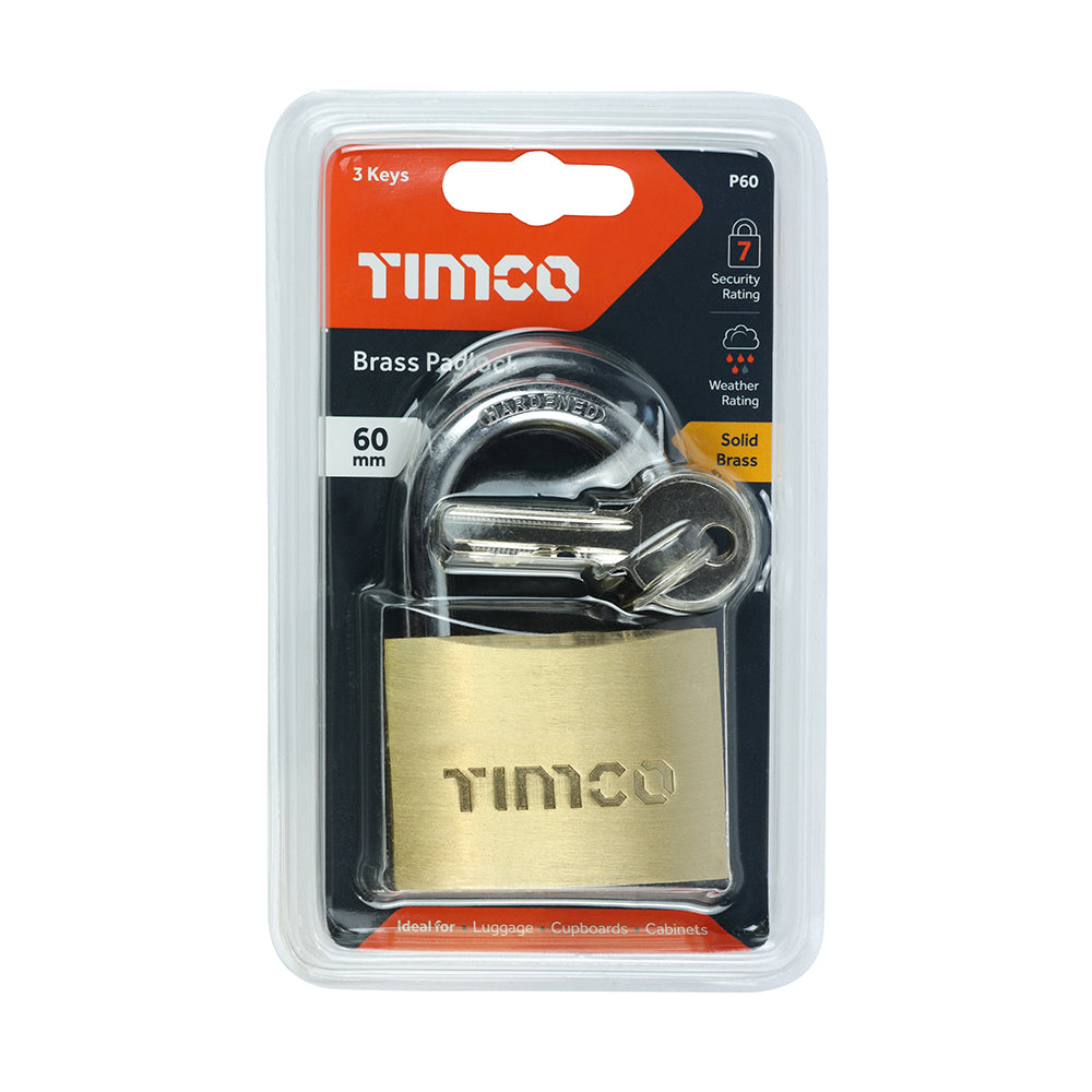TIMCO Padlock - Brass