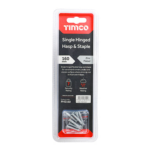 TIMCO Single Hinged Hasp and Staple