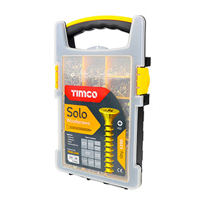 TIMCO Solo Chipboard & Woodscrews - Mixed Tray - Yellow